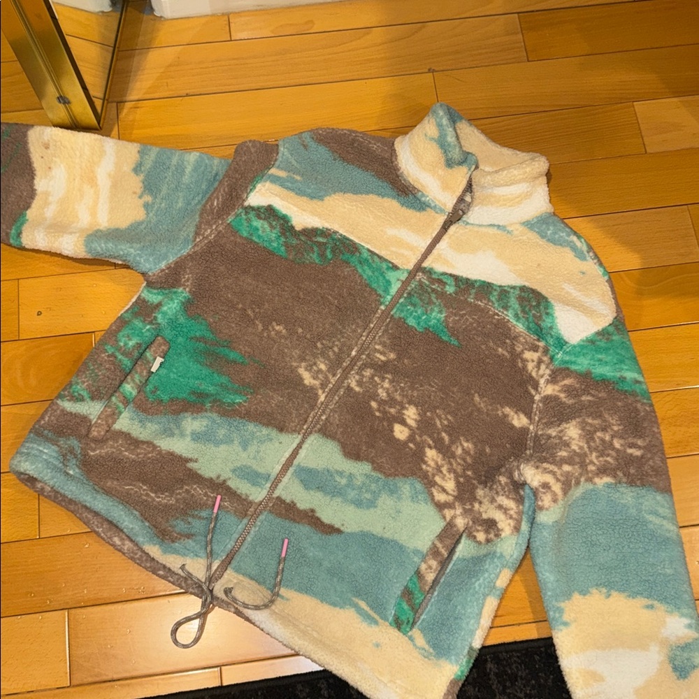 Levi's Turtleneck Sweater in Brown, Green, and Cream